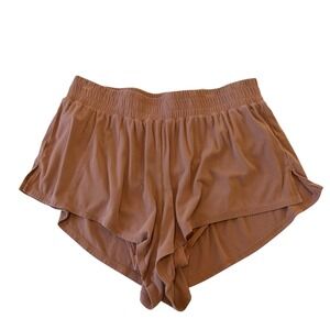 RicherPoorer Lounge Shorts Women Medium Brown Excellent Elastic Waist Jersey